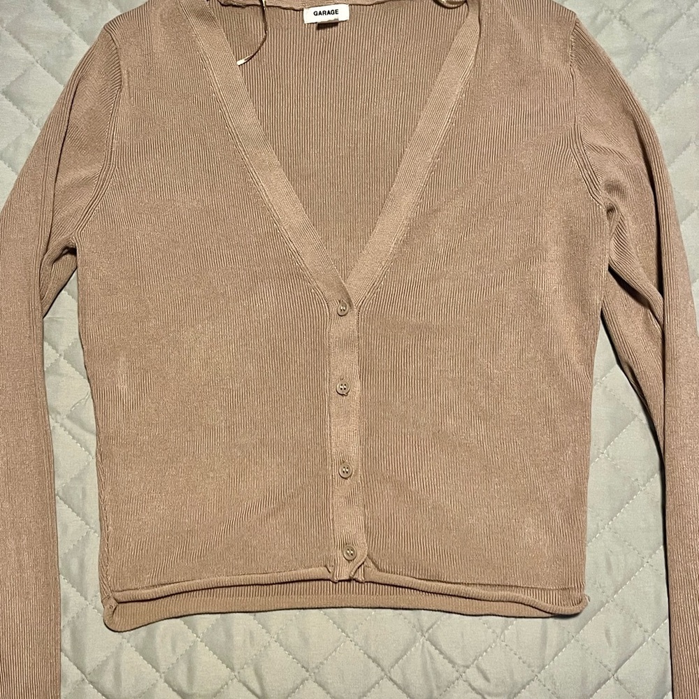 Garage Women's Beige Cardigan Sweater